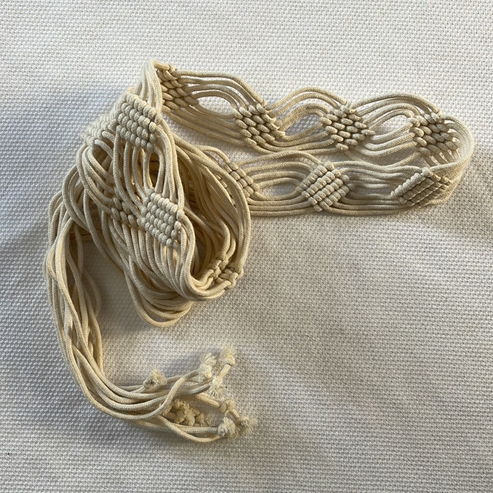 VINTAGE Macramé Tie Belt (OS)